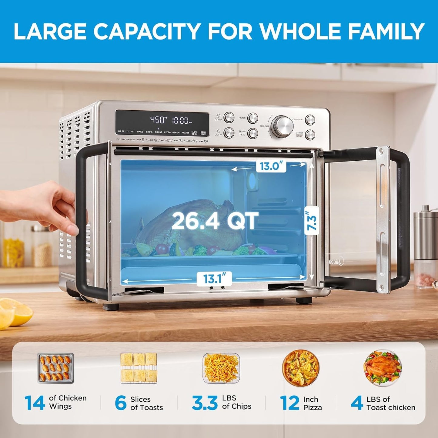 Midea Flexify French Door Toaster Oven Air Fryer Combo