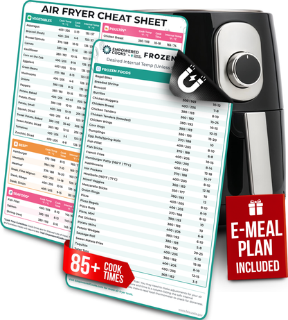 Magnetic Air Fryer Cheat Sheet Set