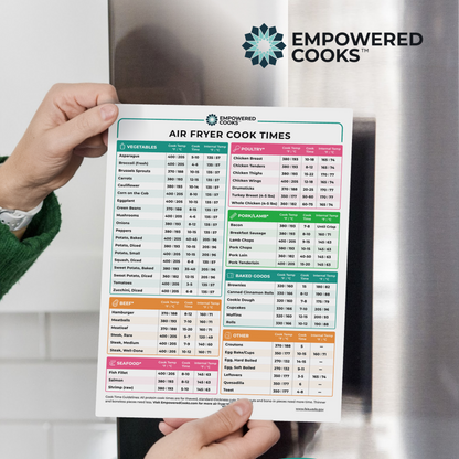 Magnetic Air Fryer Cheat Sheet Set