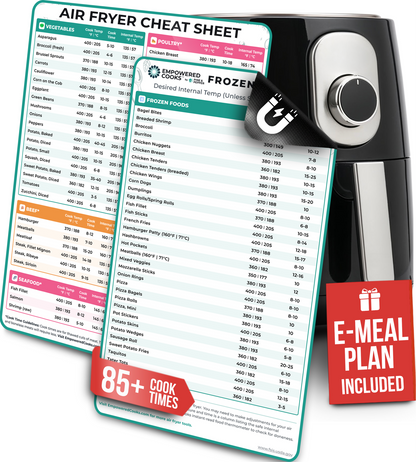 Magnetic Air Fryer Cheat Sheet Set
